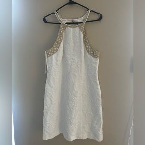 Lilly Pulitzer White and gold Halter Dress